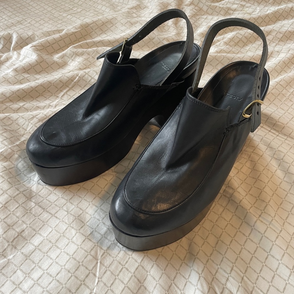 Theory Platform Slingback Mules - 40